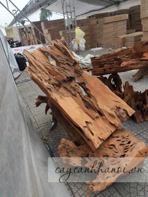 Gỗ lũa làm từ thân cây gỗ lâu năm