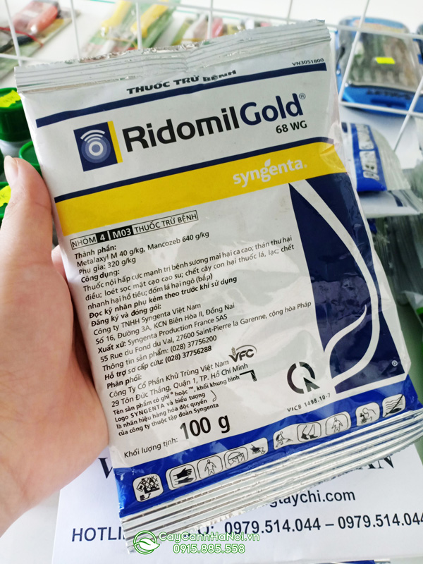 Những lưu ý khi sử dụng Ridomil Gold 68 WG