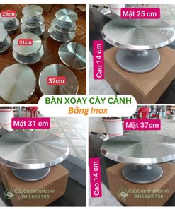 Bàn xoay cây cảnh bằng inox