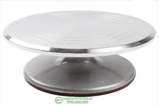 Bàn xoay inox chân bạc